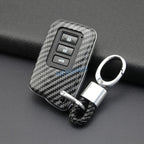 Car Key Fob Chain Case Cover Ring Shell For 2013-2023 Lexus RX ES NX IS GS LX RC Carbon Fiber 200t 300 300h 350 450h CM World