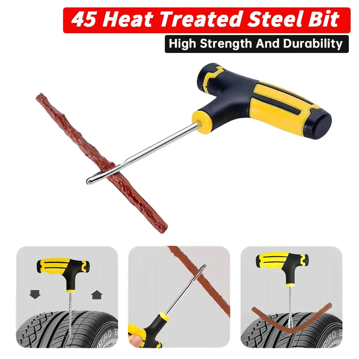 New Car Tire Repair Kit Puncture Plug Tools Tyre Puncture Emergency for Universal Tire Strips Stiring Glue Repair Tool Kit