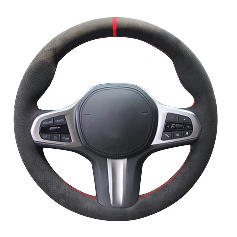 Anti-Slip Suede Car Steering Wheel Cover For BMW M Sport G30 G31 G32 G20 G21 G11 G12 G14 G15 G16 X3 G01 X4 G02 X5 G05 X7 G07 CM World