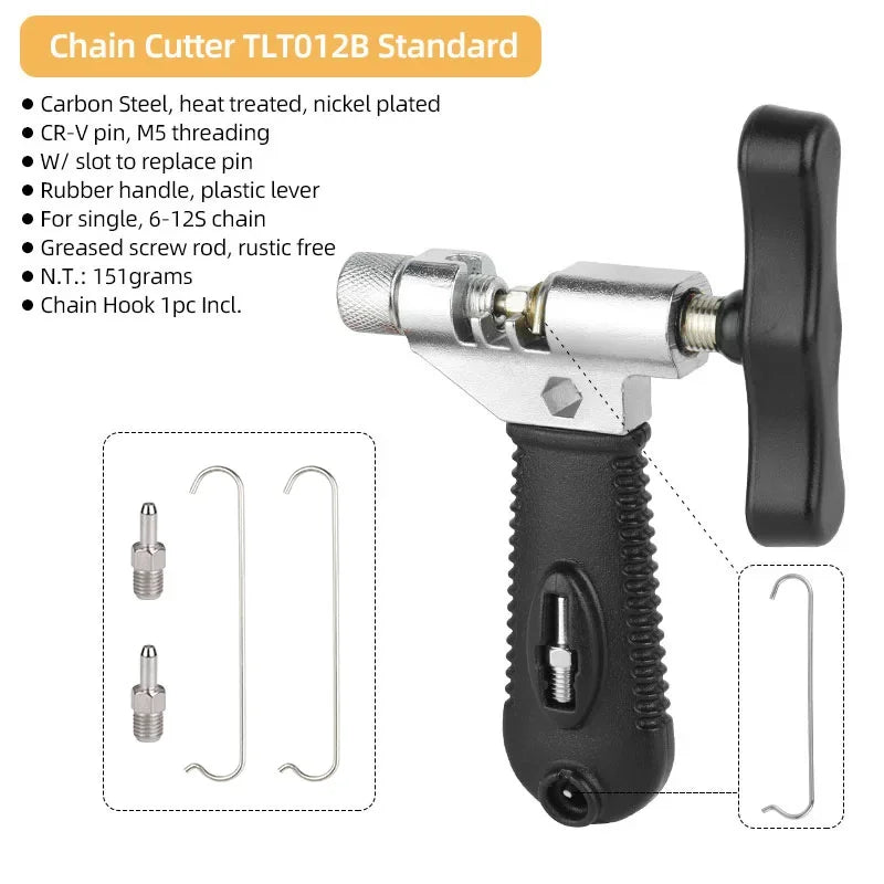 6 7 8 9 10 11 12 Speed Bicycle Chain Breaker W/ Spare Pin N Hook Universal Mtb Chain Cutter Install Remove Tool CM World