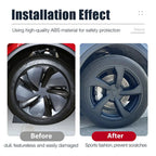 4PCS Hub Cap for Tesla New Model Y Juniper 2025 2026 Car Replacement Wheel Cap 19 Inch Performance Automobile Hubcap Full Cover CM World