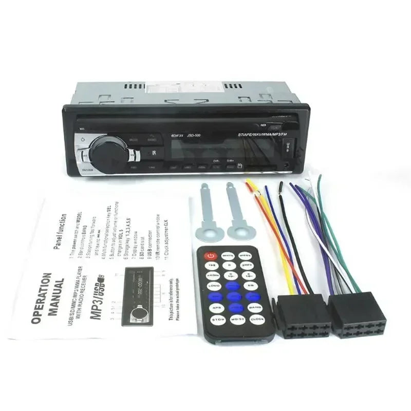 Car MP3 Player Stereo 12/24V 60W Bluetooth Audio Radio Car Truck Usb Bluetooth Handsfree Call Car USB Card Insert MP3 Radio Kit CM World