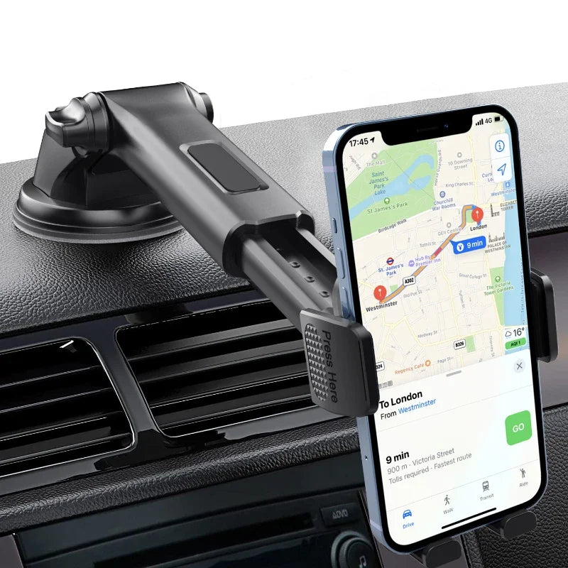 Car Cell Phone Holder Cellphone Mount for Dashboard Windshield Auto Dash Mobile IPhone Support Fit 4.7-7" Smartphone Auto Supply CM World