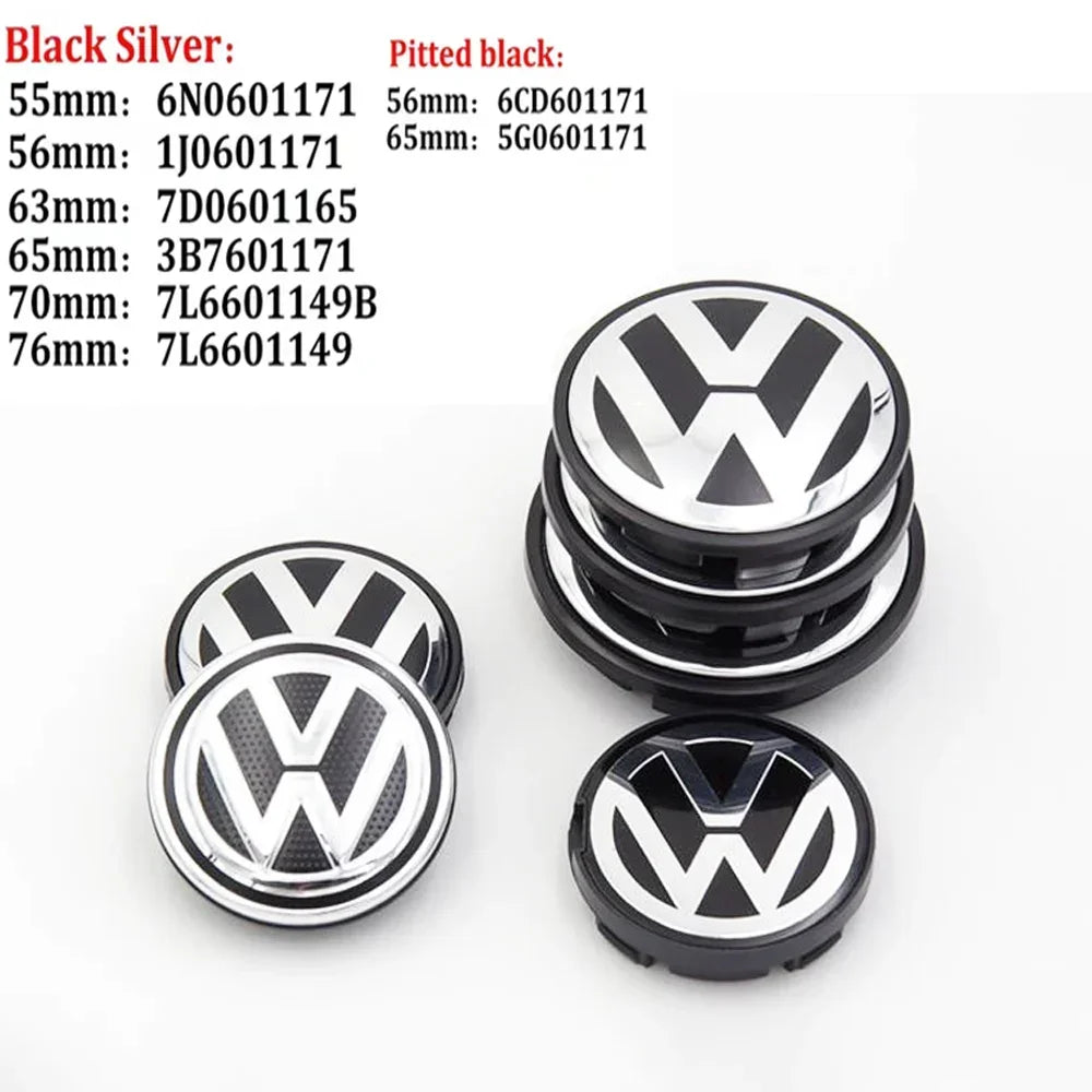 4pcs 55mm 56mm 65mm 70mm Car Wheel Center Hub Caps Cover for VW Volkswagen Golf Polo Passat Touran CC B5 B6 B7 Jetta accessories