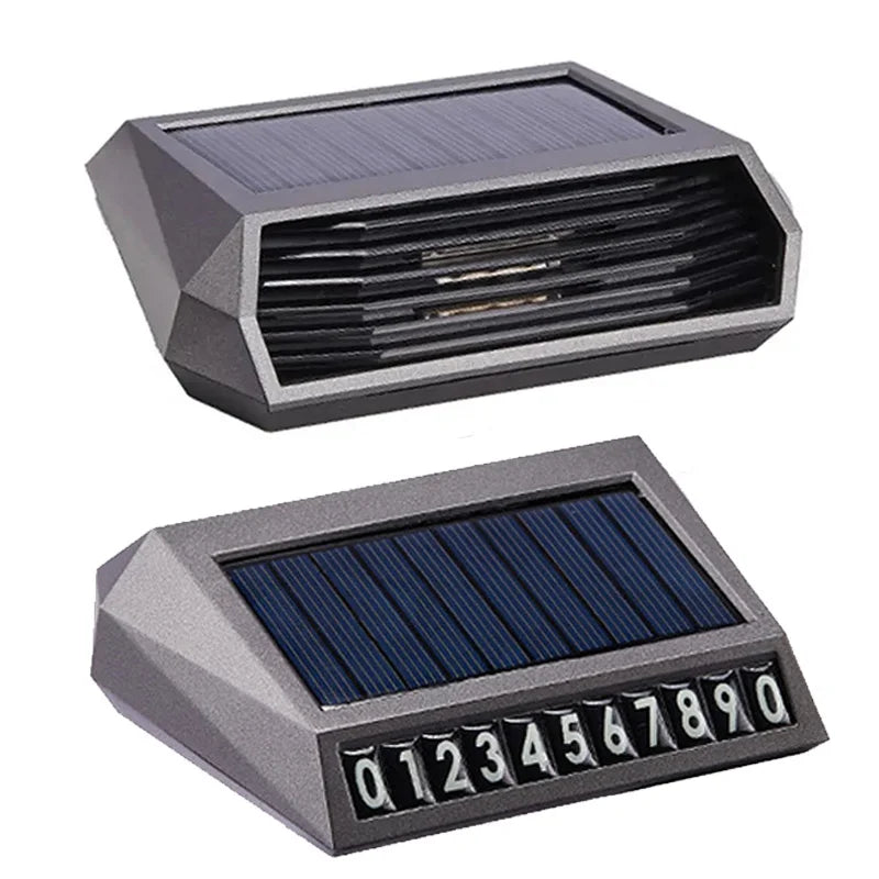 Solar Powered Car Mounted Air Purifier For Car Use Odor Removal Parking License Plate Ozone Generator For Disinfection Car Mobile World