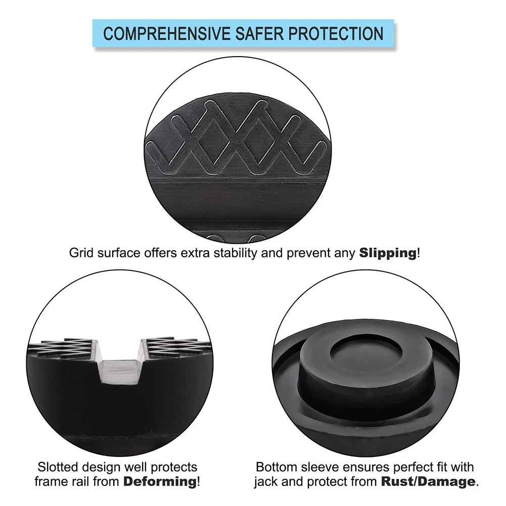 Universal Floor Slotted Car Jack Rubber Pad Pressure Resistant Jacking Tool Pinch Weld Side Lifting Disk For Lexus Subaru Fiat CM World