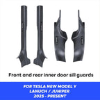 For Tesla New Model Y Launch Juniper 2025 ABS Front Rear Door Sill Protector Threshold Strip Anti-kick Guard Panel Waterproof CM World