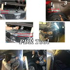 PDR Auto Body Repair Tools Kit 12pcs Black Hook Bars Car Damage Removal Repair Paintless Dent Repair Hand Tools