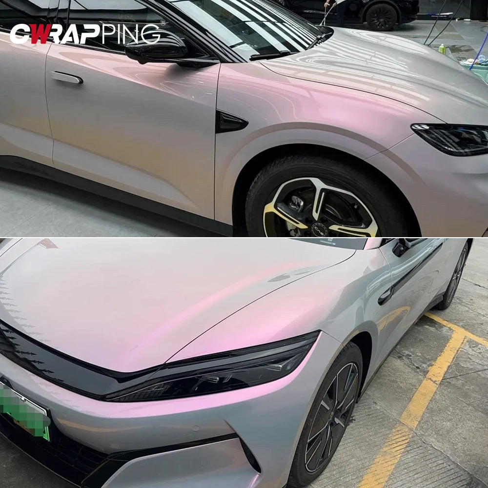 Pink Tuning Auto Accessories Chameleon Car Wrap Supplies Car Wrapping Vinyl for Motorcycle Color Flip Vinyl Vehicle Decoration Car Mobile World