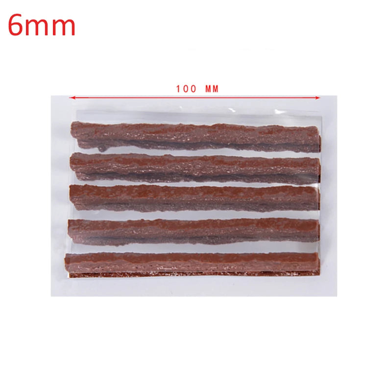 Tire Repair Strips 6mm/3.5mm Car Motorcycle Bike Tyre Puncture Repairing Stiring Glue Rubber Strips Tools Plug Car Accessories