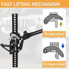 Farm Jack 60 in Ratcheting Off Road Utility High Lift Jacks 3 T 6600 LB Ccity Farm Jack for Tractor Truck Car Jeep Black (60 in CM World