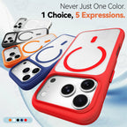 For Magsafe Skin Feel Transparent Phone Case For iPhone 17 16 15 Plus 14 13 12 18 Pro Max Metal Buttons Siliconen Bumper Cover