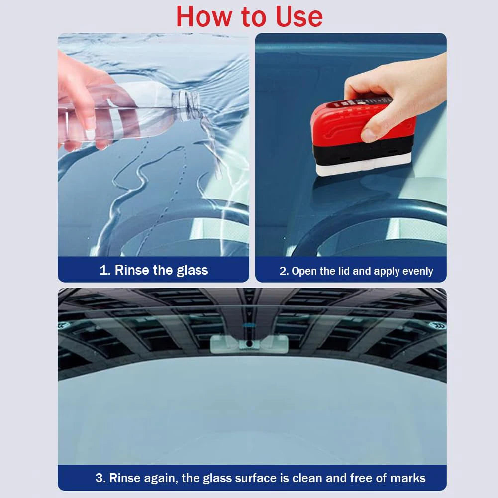 120ml Automotive Car Oil Film Cleaning Brush Car Glass Oil Film Cleaner Hydrophobic Windshield Oil Film Remover for Car Window CM World