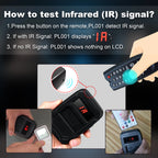 WOYO Frequency Tester Car Key 10-1000MHZ, PL001 Door TV RF IR Remote Control Tester Detector Inspection Tool, 315,433,868,902MHZ CM World