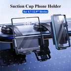 Hipacool Car Suction Cup Phone Holder for Z Fold 7 6 Phone Stand Dashboard Phone Bracket for 4.7-12.9" iPhone 17 Pro Max Samsung CM World