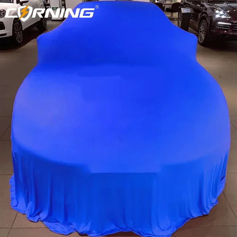 Customized Logo Unveiling Car Cover Car Auto Show Delivery Launch Special Unveiling Cloth 4S Show New Dustproof Car Reveal Cover Car Mobile World