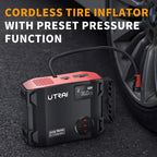 UTRAI 4 In 1 2000A Jump Starter Power Bank 16000mAh 150PSI Air Compressor Tire Pump Portable Charger Car Booster Starting Device CM World