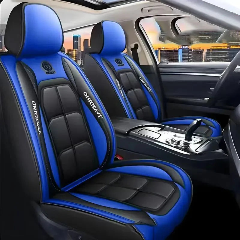 All inclusive seat cover, full leather car seat cushion, single seat driver and passenger seat cover, all season universal pad CM World