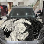 Light & Dark Holding Balance Car Vinyl Wrap, PVC Waterproof Car Hood Sticker, Self-Adhesive Scratch-Resistant Stickers