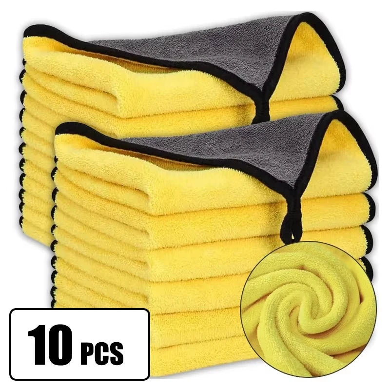 Car Wash Microfiber Towel 30x30/60CM Car Cleaning Drying Cloth Hemming Car Care Cloth Detailing Car Wash Towel CM World