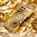 Advanced art patterned glass phone case suitable for Samsung Galaxy S26 S25 S24 S23 S22 S20 FE/Ultra/Plus anti drop back cover