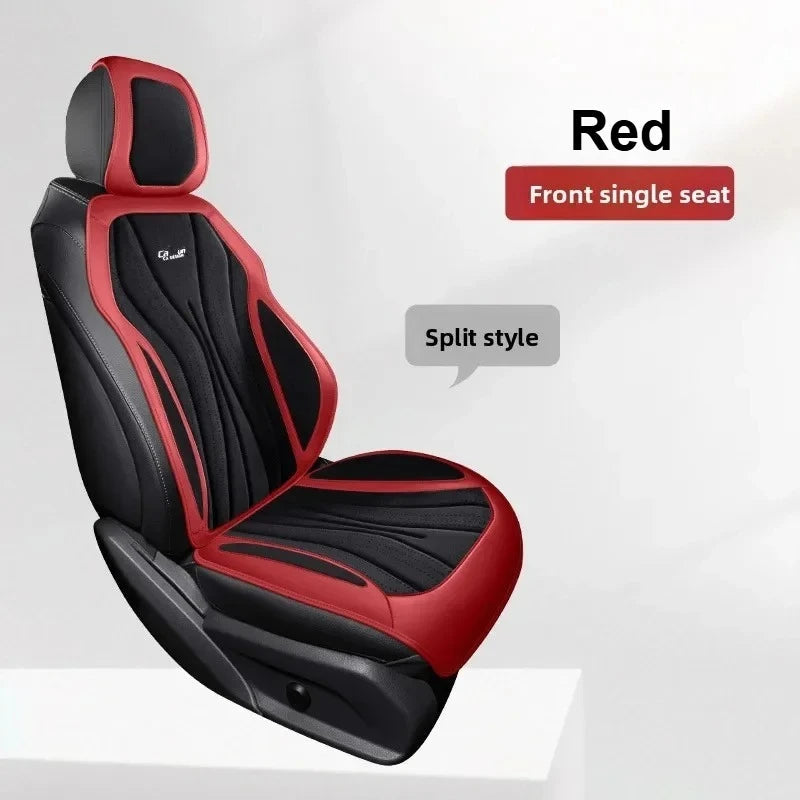 Luxury Suede Leather Car Seat Cover Full Set Non Slip Seat Cushion Car Accessories Interior Universal Car Seat Protective Covers CM World