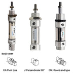 MI10/12/16/20/25-10*25X30X50X75-S-CA Small Stainless Steel mini Air Pneumatic Cylinder Double Acting