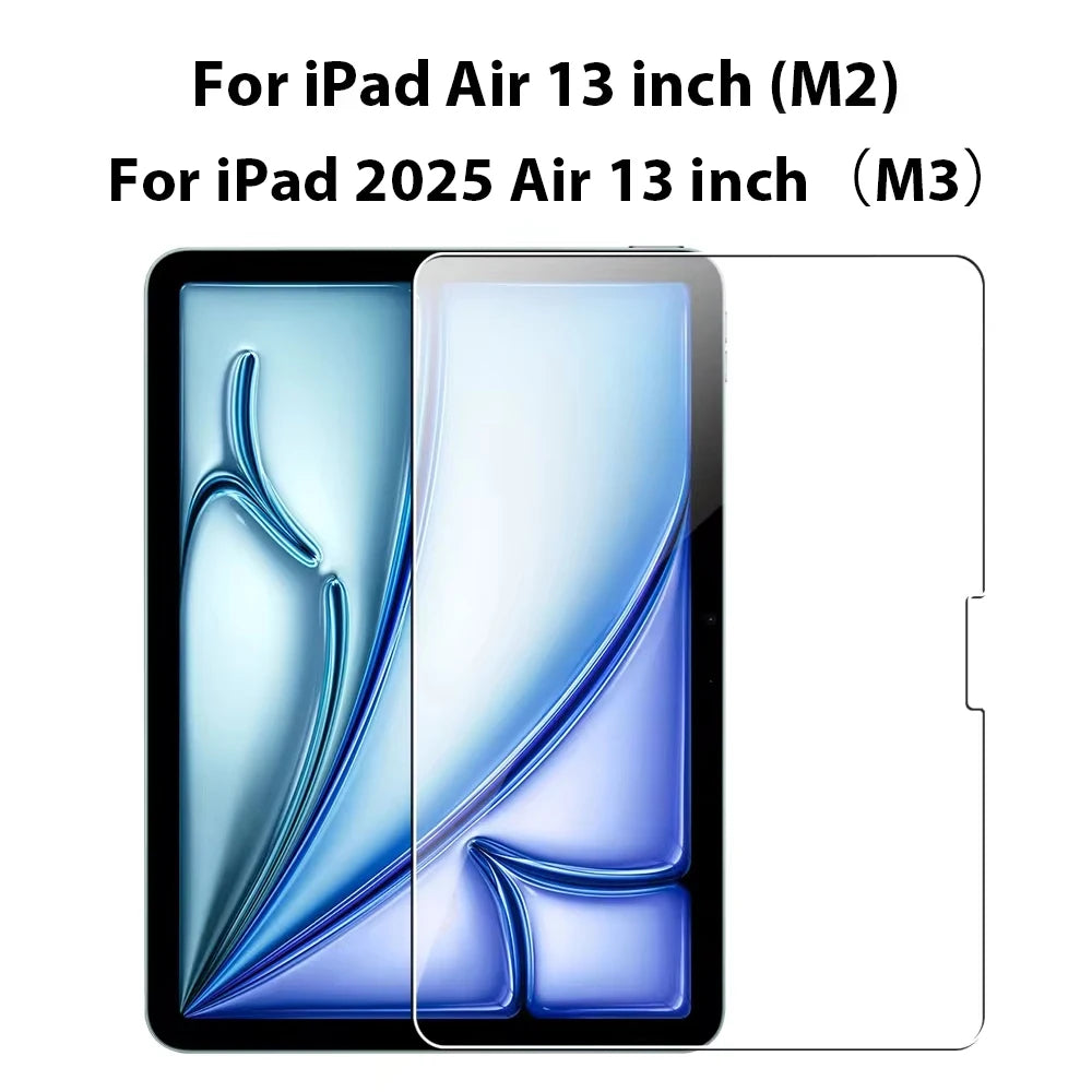 Tempered Glass For iPad 10th 9th Generation A16 Pro 12.9 11 13 2025 Screen Protector For ipad Air 4 5 Mini 6 7 7th 8th 10.2 Film Car Mobile World