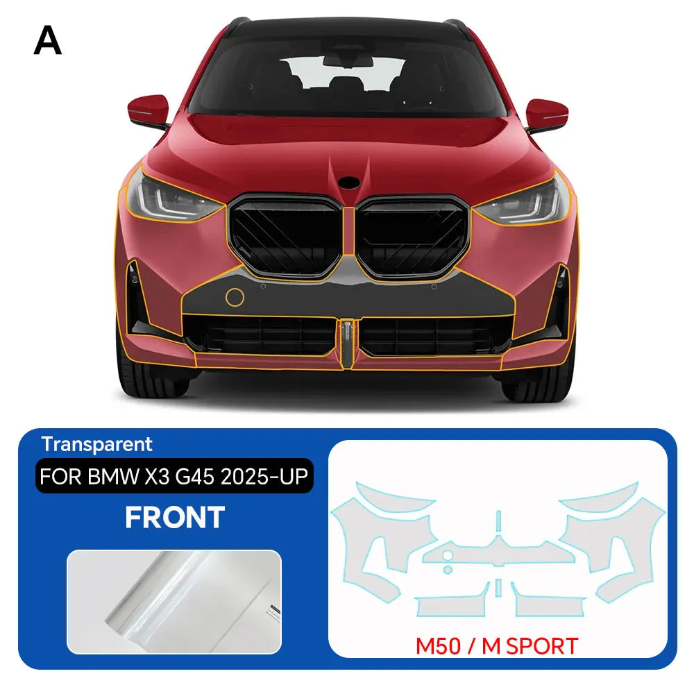 For BMW X3 G45 Sport 30 2025 Full Vehicle Clear Bra PPF Paint Protection Film 9Mil TPU Transparent Anti Scratch Car Wrap Film Car Mobile World