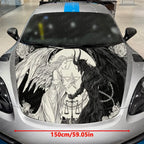Light & Dark Holding Balance Car Vinyl Wrap, PVC Waterproof Car Hood Sticker, Self-Adhesive Scratch-Resistant Stickers