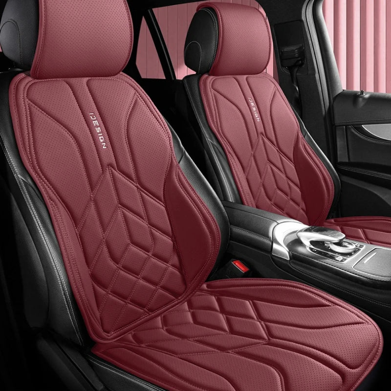 Nappa Leather Car Seat Covers Full Set 5 Seater Universal Car Seat Cushion Auto Accessories Interior Car Seat Protective Covers CM World