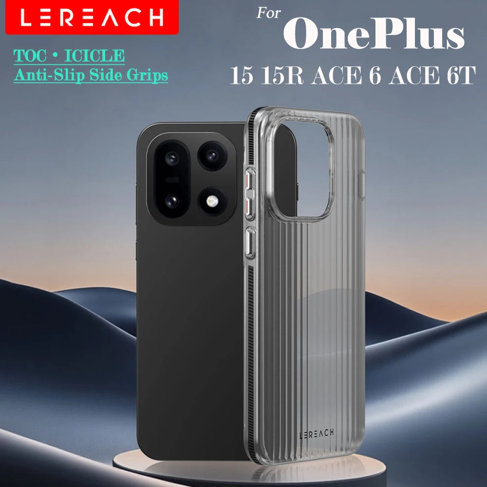 Lereach for OnePlus 15 15R Ace 6 Ace 6T Corrugated Matte Phone Case Anti-Slip Slim Fingerprint-Resistant Multi-Color Options Car Mobile World