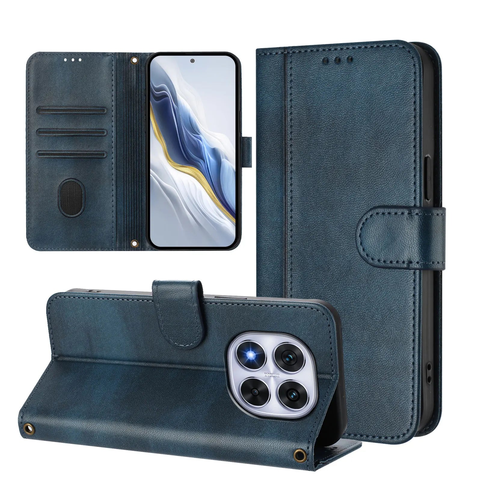 Leather Magnetic Flip Wallet Case For Redmi Note 15 Pro Plus 15 Pro 15 14 Pro Plus 14 Pro 14s 14 Phone Book Case Cover Car Mobile World