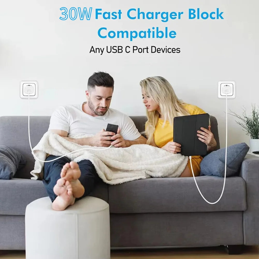 30W PD Fast Charger for Charging Box Brick PD 30W USB C Quick Fast Charger Power Adapter Cube for iPhone Samsung Xiaomi Huawei Car Mobile World