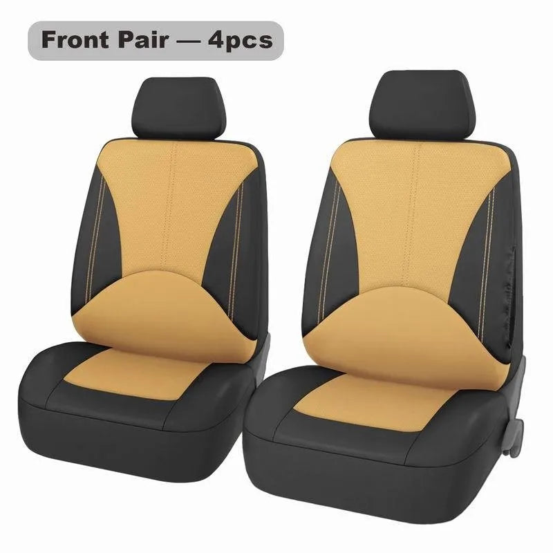 Universal 5-Seats Car Seat Cover Elastic Breathable leather Comfort Fit for most Cars CM World