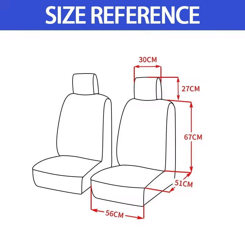 Fashion Front Car Seat Covers Car Accessories Tire Track Embossed Styling Durable Comfortable Fabric Universal Fit For Most Car Car Mobile World