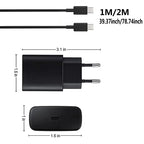 25W USB C PD Super Fast Charger type c Wall Power Adapter USB C to Type C Fast Charging Cable For Samsu Galax S22 S21 S20 Note10 Car Mobile World