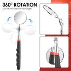 5/4Pcs Telescoping Inspection Mirrors Set Stainless Steel Retractable Mechanical Mirror 360° Rotation Mirror Inspection Tools CM World