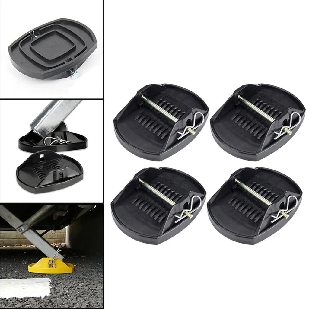 4x Universal Caravan Pads/ Anti Sag Leveller Accessories Outrigger Lift Pad Support Stand/ Fits for Trailers RV CM World