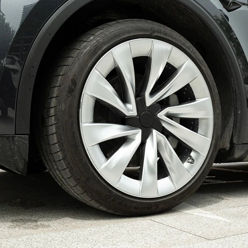for Tesla New Model Y Juniper 2025 20inch Wheel Hubcap Front Rear Wheel Hup Caps Protect Cover Launch 2026 Exterior Accessories CM World