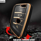 Kuvi TPU Car Remote Key Case Cover Shell Fob For BMW X1 X3 X4 X5 X6 F15 F16 G30 3 5 7 Series G11 F48 Accessories Keychain CM World