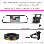 Easy Installation Rear View Backup Camera 4.3/5 Inch Car LCD Monitor for Vehicle Van Night Vision Reverse Video Parking CM World