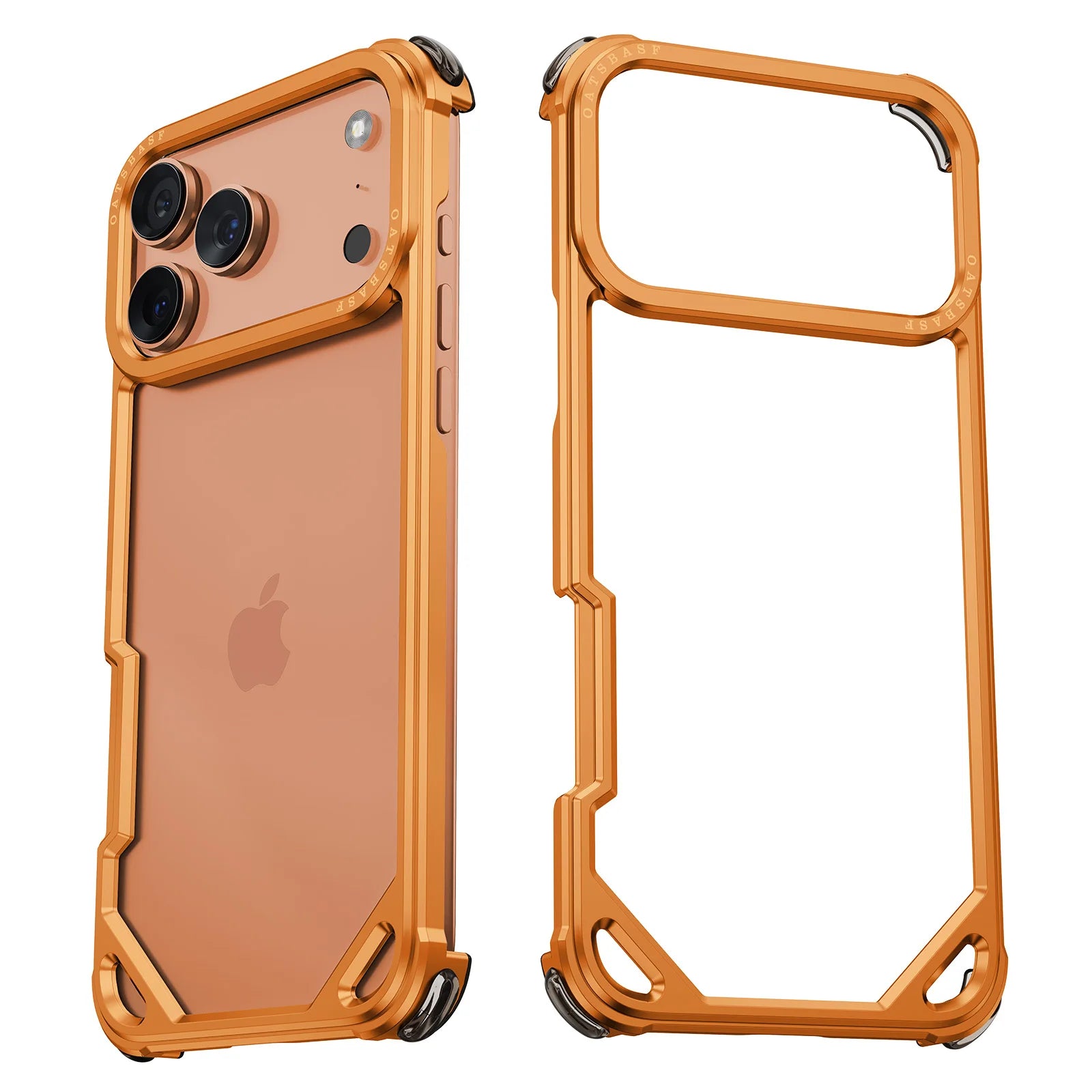 Eary for iPhone 17 Pro Max Air Phone Case Aluminum Alloy Metal Frameless Shell for Magsafe Minimalist Anti-Drop Protective Cover Car Mobile World