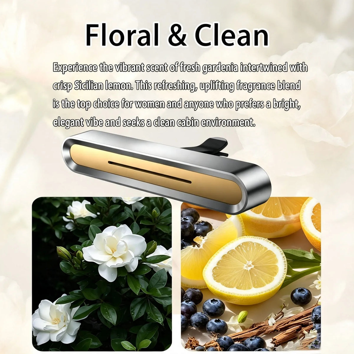 Luxury Car Air Freshener Long Lasting Fragrances Auto Air Outlet Perfume Freshener Car Aroma Diffuser Vent Clip