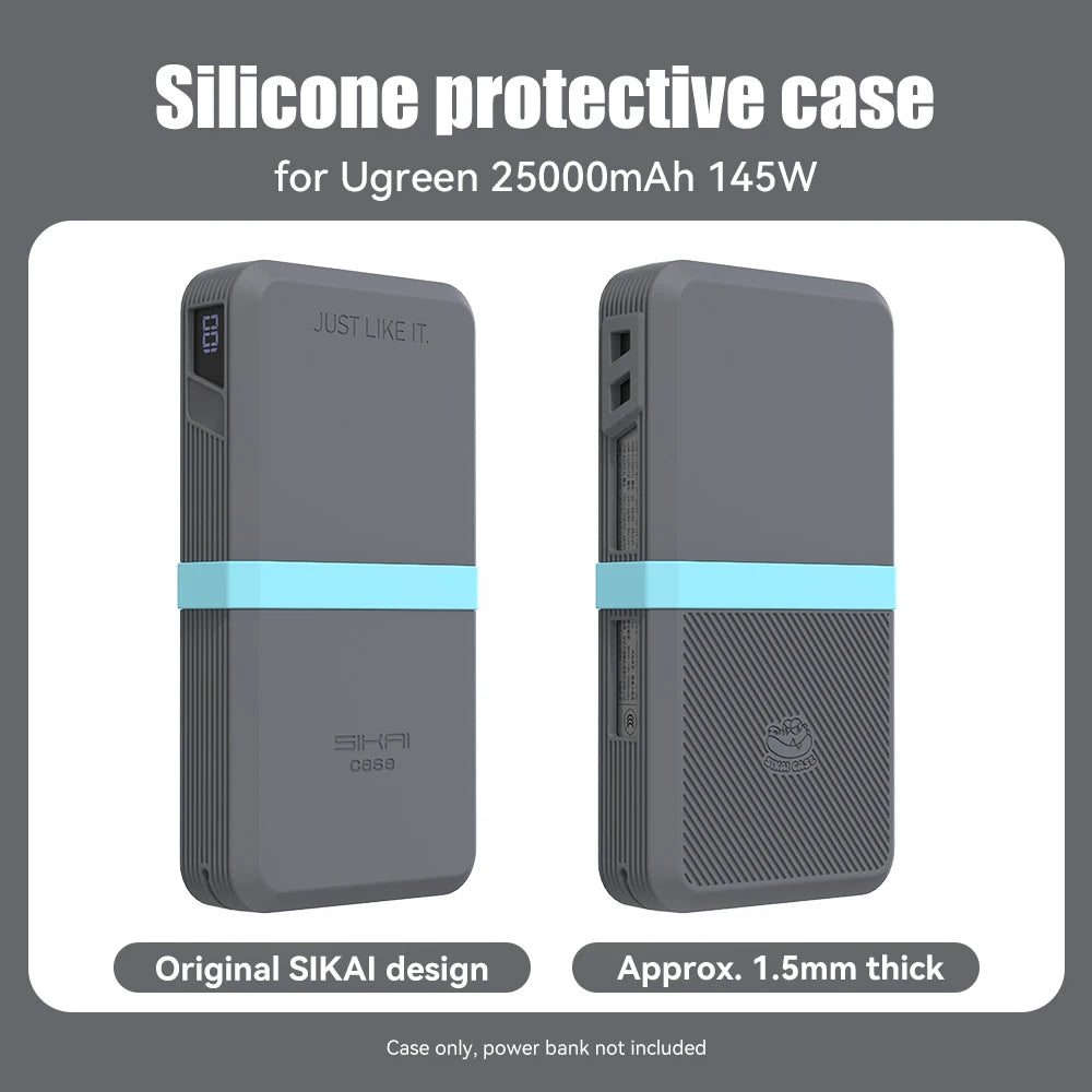 Dustproof Protective Cover Travel Silicone Case for Ugreen Laptop PowerBank Shockproof Cover for UGREEN 145W 25000mAh Power Bank