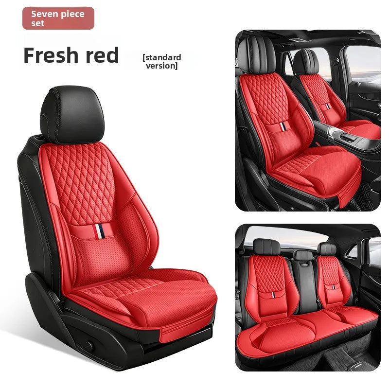 Universal Ergonomic Car Seat Cover Built-in 6cm Lumbar Support and Leg Bolster Breathable SUV Sedan Cushion Car Seat Protection