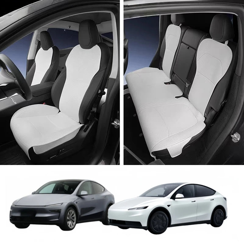7-Piece Set Tesla Model Y Juniper 2025+ Standard Exclusive Semi-Cover Seat Covers Breathable All-Season Interior Accessories CM World