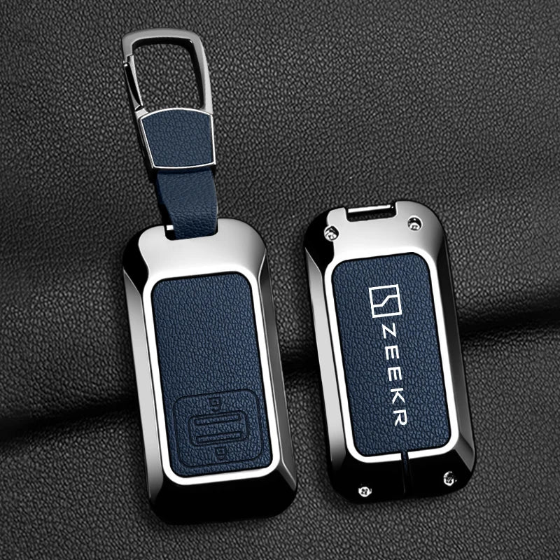 Zinc Alloy Protective Cover Box for Car Remote Control Keys, Suitable for Zeekr 001 9X 2026 Car Keychain Interior Accessories