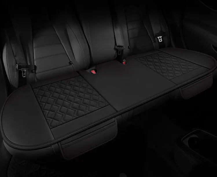Cowhide Leather Car Seat Covers Breathable Front Car Seat Cushion Non-Slip Rear Seat Pad Universal All Weather Auto Seat Covers