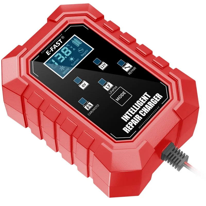 6V/12V 1.5A Smart Battery Charger for Car Motorcycle Lead-Acid Repair
